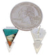 Genuine Sterling Silver Multicolor Inlay Earrings EX32461